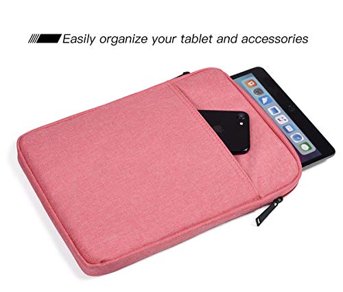 9-11 Inch Tablet Sleeve Case Bag for iPad 10.2, iPad 10th 10.9, iPad Pro 11 M5/Air 11 M3, iPad Air 5/4 10.9, Samsung Galaxy Tab A8 10.5, Fit Apple Smart Keyboard, Pink - color: Pink, size: 9-11 Inch