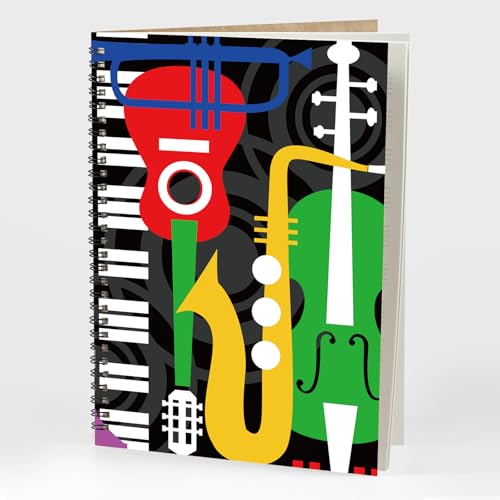 MAXCURY Blank Sheet Music Composition Manuscript Staff Paper Art Music Notebook Black 100 Pages 26x19cm (Machine) - color: Music Machine