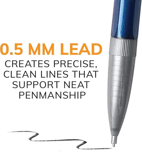 BIC Xtra-Precision Mechanical Pencils with Erasers, Blue Barrel, Fine Point (0.5mm), 50-Count Pack - color: Blue