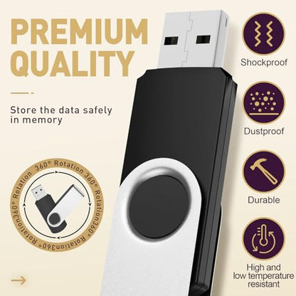 FEBNISCTE Flash Drive 256MB (NOT 256GB) Bulk Pack of 10 USB 2.0 Thumb Drives - Small Capacity 256 MB USB Sticks Value Multipack Pendrives - Multicolor Portable Zip Drive Swivel Pen Drive Jump Drive | USB 2.0Small Capacity 256 MB USB Sticks Value Multipack
