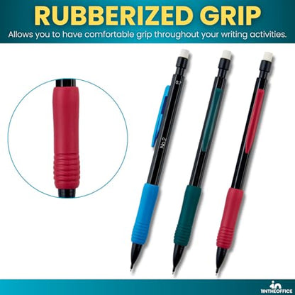 1InTheOffice Mechanical Pencils 0.7mm, #2.5, HB Lead, Black Lead, Smoke Barrel 24 Pack