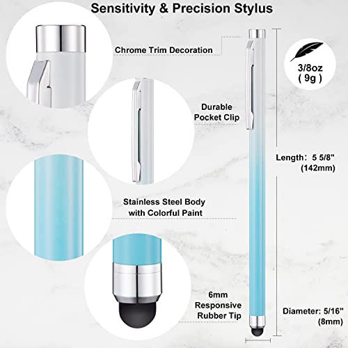 Stylus Pens for Touch Screens 12 Pack, Linfanc High Sensitivity and Precision Capacitive Stylus Pens for iPad, Tablets, Smartphones - color: Multicolor - 12 Pack