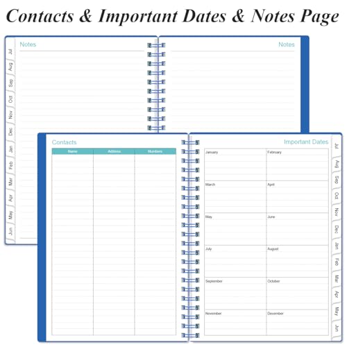 2026-2027 Planner - Planner 2026-2027 from July 2026 - June 2027, Weekly & Monthly Planner Spiral Bound with 12 Monthly Tabs, Inner Pocket, 6.4" x 8.5", Blue - color: Blue, size: 6.4" x 8.5"