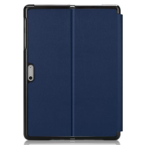 Gylint Case for Surface Go 4 2023 /Go 3 2021 /Go 2 2020 /Surface Go 2018, Slim Fit Leather Smart Case Cover with Pencel Holder for Microsoft Surface Go Navy Blue - color: Navy Blue