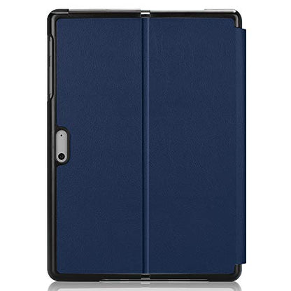 Gylint Case for Surface Go 4 2023 /Go 3 2021 /Go 2 2020 /Surface Go 2018, Slim Fit Leather Smart Case Cover with Pencel Holder for Microsoft Surface Go Navy Blue - color: Navy Blue