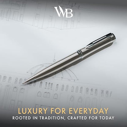 Wordsworth and Black Mechanical Pencil Graphite Lead- Stunning Luxury Metal Pencil, Silver Chrome Finish, 0.7mm Led, Best Gift Set for Men & Women, Professional Executive Office Pencils - color: Silver Chrome
