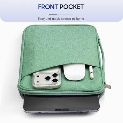 TiMOVO 9-11" Tablet Sleeve for iPad A16 & Galaxy Tab, Green | Protective Bag with Pockets, Fits iPad 10.9"/10.2" Air 11" 5th/4th Gen, Galaxy Tab A9+/A11+ 11" - color: Green, size: 9-11 Inch