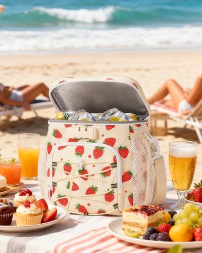 Lunch Bag with Combination Lock, Lunch Box for Men Women, Adjustable Shoulder Strap & Leakproof Soft Cooler for Commute, Travel & Gym - color: White