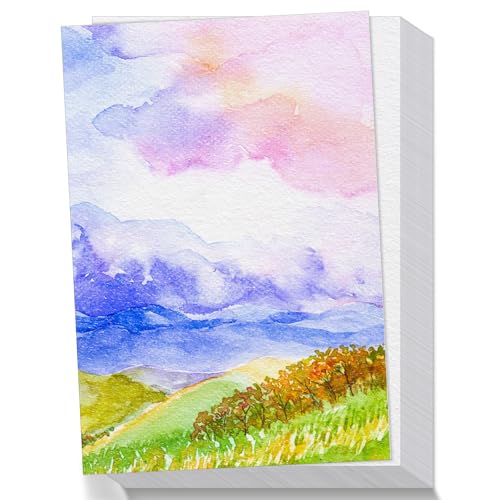 64 Sheets Watercolor Paper Bluk, 140lb/300GSM Cold Press Water Color Paper 5 x 7 Inch, Small Off-White Watercolor Drawing Paint Paper for Art Drawing Wedding Cards Supplies - size: 5 x 7 Inches