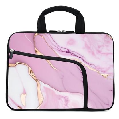 Laptop Sleeve - 11.6-12.2 inches Chromebook, Ultrabook & Tablet Case with Neoprene Handle, Two Pockets (Pink) - color: Pink-2