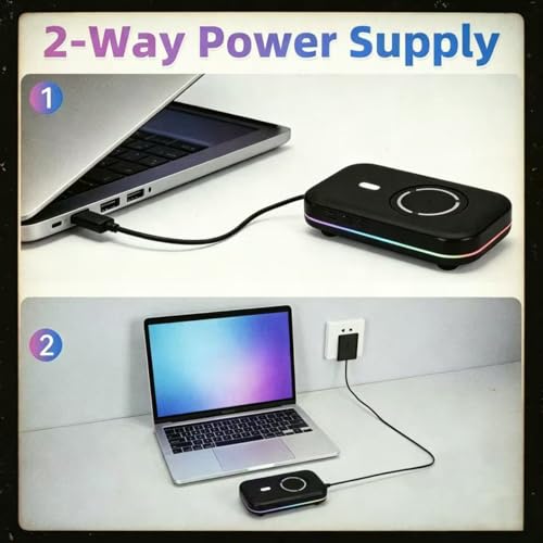 Ultra Slim Silent Mouse Mover Jiggler, USB-C Plug & Play, 100% Undetectable with Custom Timer & RGB LED Light, Realistic Movement Prevents Screen Lock, Ideal for WFH, Office, Home and Travel(Black3) - color: Black3