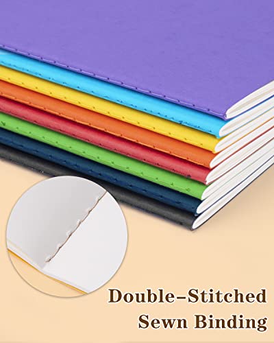 Gwybkq A5 Notebooks Bulk Blank Journals 16 Packs(5.5x8.3), Travel in Bulk Colorful Soft Cover, Sketchbook with No Lines Writing Diary Subject Notebooks Planner 30 Sheets/60 Pages - style: Unlined