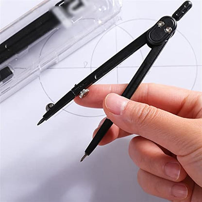 KUYWLMKMZZ Drawing Compass Stainless Steel Math Geometry Kit Compass Multifunctional Metal Drafting Drawing Tool School Student Stationery Geometry Set (Color : A) - color: A