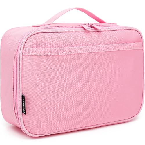 FlowFly Kids Lunch box Insulated Soft Bag Mini Cooler Back to School Thermal Meal Tote Kit for Girls, Boys, Pink - color: Pink Camo