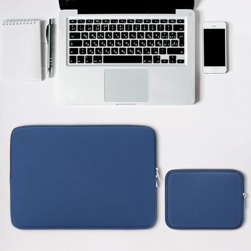 RAINYEAR 13 Inch Laptop Sleeve Case with Accessories Pouch, Compatible with 13.3" MacBook Air/Pro M1 M2 M3 M4 M5 A3449 A3240 A3113 A2681 A2338 (Navy Blue,Upgraded Version) - color: Navy Blue(upgraded Version), size: 13"