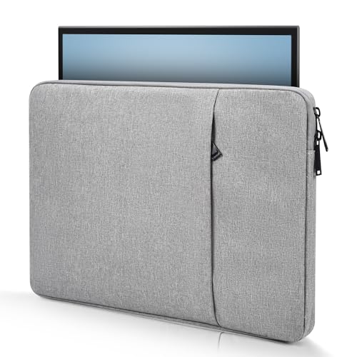Portable Monitor Case Sleeve 18.5 Inch Compatible with Most Large 18/18.5 Inch Portable Monitor Pouch Bag with Pocket(NOT FIT 18 INCH Laptop) - color: Light Grey, size: 18.5 Inch