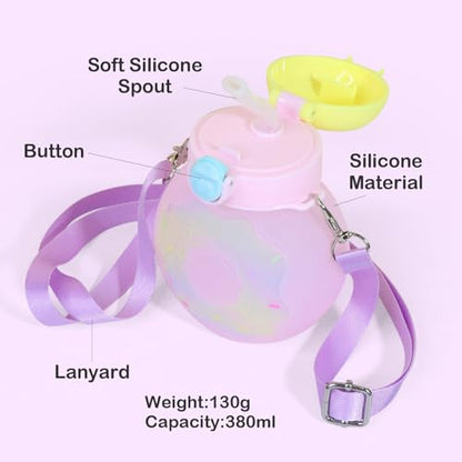 Kids Lunch Box Set with Water Bottle & Spoon – Portable Food Storage Container with Leak-Proof Lid and Shoulder Strap – BPA-Free, Durable & Lightweight for School, Travel, and Picnics