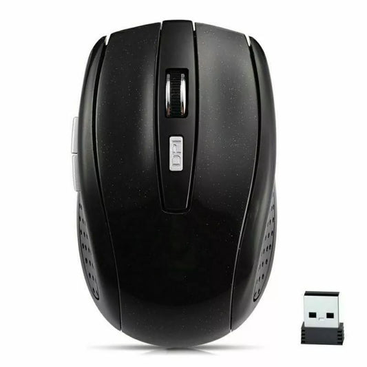 Wireless Mouse - Wireless Mouse for Laptop, 2.4GHz Wireless Mouse with USB Receiver, Ergonomic Mouse with 1600 DPI Optical Resolution, Compatible with Computer & Chromebook - color: Black
