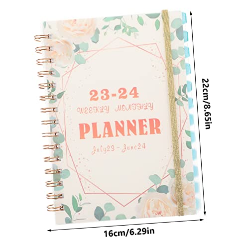Portable Academic Planner Organizer Daily Agenda Notebook for Scheduling Note Taking Work Planning Weekly Calendar Memo Sections Stickers