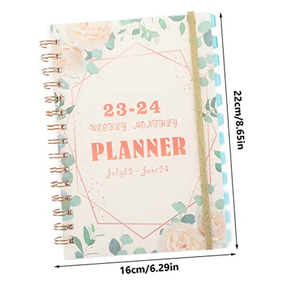 Portable Academic Planner Organizer Daily Agenda Notebook for Scheduling Note Taking Work Planning Weekly Calendar Memo Sections Stickers