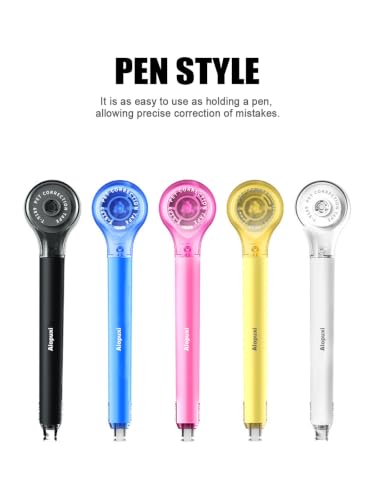 5-Pack White Correction Tape Pens, 1/5" x 236", Push-Pull Protective Cover | Comfortable Pen-Style Grip, Smooth Coverage, Instant Corrections, Easy Tape Adjustment