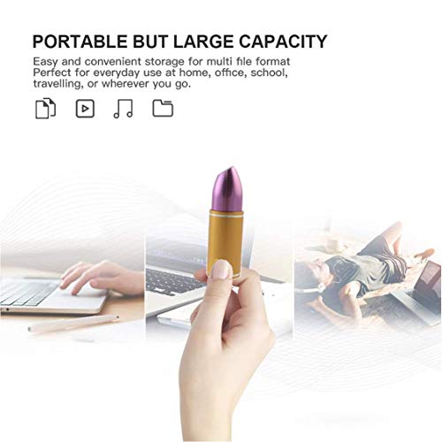 128GB USB 3.0 플래시 드라이브 메탈 립스틱 고속 전송 속도 펜드라이브 메모리 스틱 소녀 선물 - color: 립스틱.