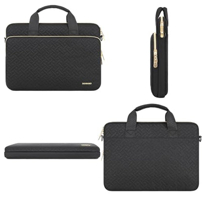 DOMISO 15.6 inch Laptop Case Sleeve Protective Cover Compatible with MacBook Pro 16 M4 M3 M2/Pro Max,15.6-16 inch HP Dell ASUS Lenovo Chromebook,Waterproof Computer Bag with Shoulder Strap,Black - color: Black, size: 15.6 inch