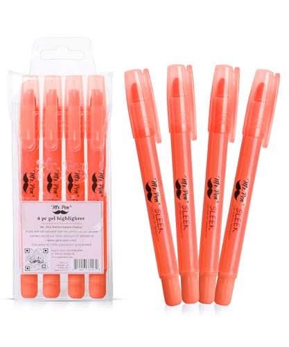 Mr. Pen- No Bleed Gel Highlighters, Pink, 4 Pack | Bible Highlighters and Pens No Bleed, Bible Markers for Study, Journaling, School Supplies and Accessories - color: Pink