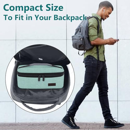 Gloppie Little Lunch Bag Small Insulated Lunch Box for Women Kids Lunchbox Mini Lunchbag Portable Cooler Bags Petty Lunch Pail Reusable Snack Container, Green - color: Green