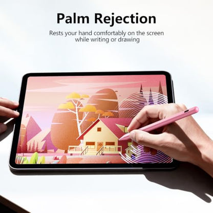 Stylus Pen for iPad 6th-11th Generation-2X Fast Charge Active Pencil Compatible with 2018-2026 Apple iPad Pro 11"/12.9"/M4, iPad Air 3/4/5/M2/M3/M4,iPad mini 5/6/7 Gen-Pink - color: Pink