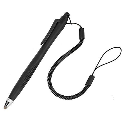 Xiaokeis 2 Pcs Portable Spring Rope Stylus Pen, Scratch Proof Pen with Stylus Tip Touch Pen for Touchscreen, Stylus Pen for Touch Screens Touch Pen for Drawing, Sketching and Note-Taking(Black)