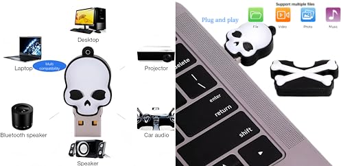 128GB USB 3.0 Flash Drive Cartoon Novelty Halloween Human Skeleton Memory Stick Silicone Rubber Pendrive Black, 128GB-halloween-Xskeleton3.0 - color: HalloweenX, size: 128GB 3.0