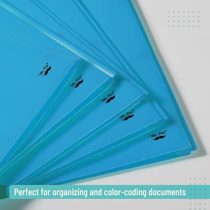 Mr. Pen- Plastic Folders with Pockets and Prongs, 36 Pack, Letter Size | Flexible Plastic Folders with Prongs - color: Blue, size: 36 Pack
