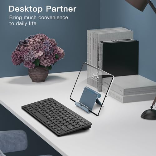 JETech Foldable Tablet Stand for 4-11" Tablets and Phones, Grey | Adjustable Portable Desktop Holder, Foldable Dock for iPad/iPad Pro/Air/Mini, Galaxy Tab A8/A7 Lite/A7/S8/S7, Kindle, etc - color: Grey