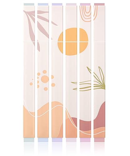 Mr. Pen- Aesthetic Highlighters No Bleed, 6 Pack, Assorted Colors | Chisel Tip, Cute Highlighters Assorted Colors for Journaling, Highlighting, Underlining, Fast Dry, Back to School Supplies - color: Muted Pastel