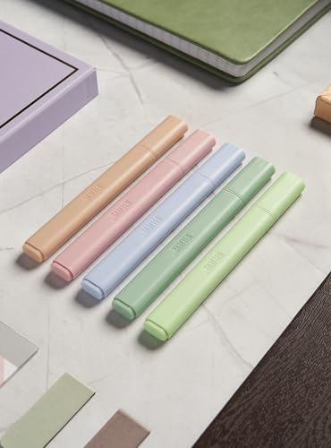 BLIEVE Bible Highlighters No Bleed Through, Chisel Tip, 5 Pack - color: EARTHY