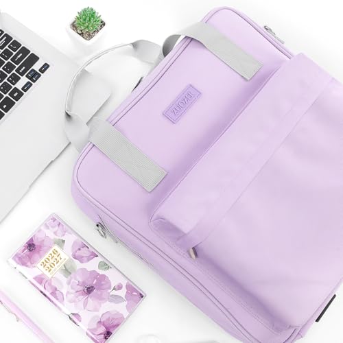 Zipper Binder 3 Ring with Shoulder Strap and Handle, Purple 2 Inch 3 Ring Binder with Zipper, Extra Pockets Holds 500 Sheets, Waterproof Trapper Keeper for Middle School & Work Organizer - color: Purple