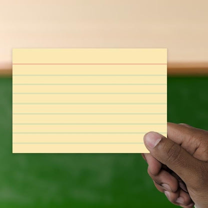 School Smart Ruled Index Card, 4 x 6 Inches, Canary, Pack of 100 - color: Canary, size: 4 x 6 Inches