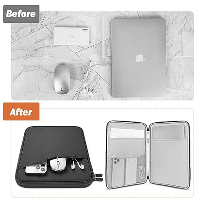 MoKo 13 Inch Tablet Sleeve Bag Carrying Case with Accessory Pocket | Fits iPad Pro 13-inch M5, iPad Air 13-inch M4/M3, iPad Pro 12.9 M2/M1 and Galaxy Tab S8+/S9+ 12.4, Dark Gray - color: Dark Gray, size: 12.9-13 inch