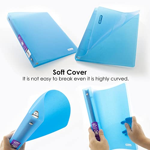BAZIC Products 1" Glitter Poly 3-Ring Binder, 1 Pocket, 48-Case | round rings, 1 in glitter poly 3-ring binder, 1 inside pocket, holds up to 175 sheets, Durable poly - color: Glitter, size: 48-Pack