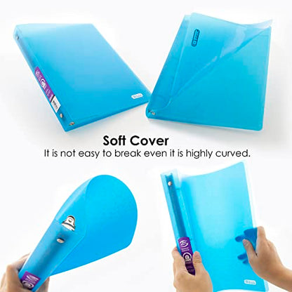 BAZIC Products 1" Glitter Poly 3-Ring Binder, 1 Pocket, 48-Case | round rings, 1 in glitter poly 3-ring binder, 1 inside pocket, holds up to 175 sheets, Durable poly - color: Glitter, size: 48-Pack