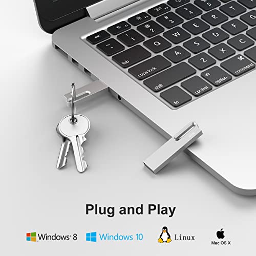 Aiibe 32GB Metal USB Flash Drive 10 Pack 32GB Thumb Drive USB Drive USB 2.0 Memory Stick Jump Drive 32 GB Zip Drives with Keychain, Silver - color: Silver 10 Pack, size: 32GB