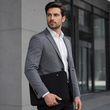 RAINYEAR 14 inch Laptop Sleeve Carrying Case with Handle & Pocket, Black | Protective Padded Polyester Laptop Sleeve Case Briefcase Compatible with 14 Inch Notebook Computer Chromebook - color: Black, size: 14"