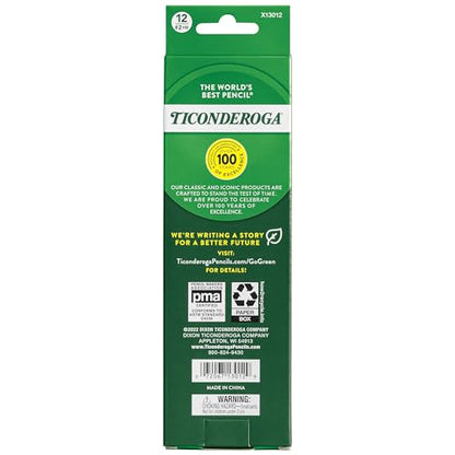 Ticonderoga My First Tri-Write Wood-Cased Pencils, Pre-Sharpened, 2 HB, With Erasers, Neon Colors, 12 Count - style: 12 Count