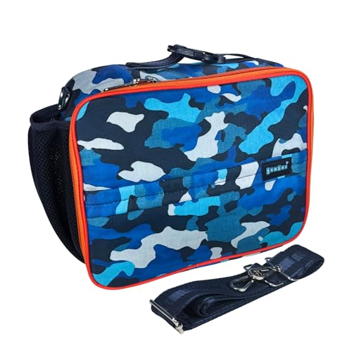 Yumbox Insulated Lunch Bag, Fits Bento Box & Bottle, Camo | Holds Lunch Box & Water Bottle | Adjustable Carry Strap | Insulated EVA Lining | Lightweight Design | Wipe-Clean Fabric - color: Camo
