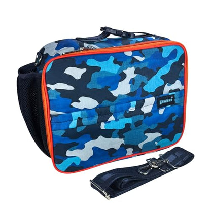 Yumbox Insulated Lunch Bag, Fits Bento Box & Bottle, Camo | Holds Lunch Box & Water Bottle | Adjustable Carry Strap | Insulated EVA Lining | Lightweight Design | Wipe-Clean Fabric - color: Camo