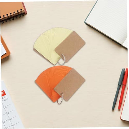 OSALADI 5Pcs Loose Leaf Flash Cards with Binder Rings Blank Note Cards for Studying Creative Writing Travel Diaries Compact Practical Design