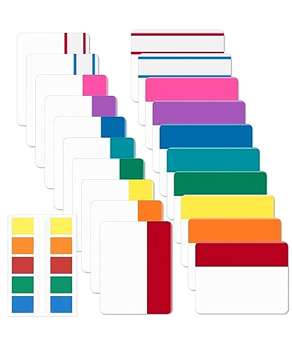 Mr. Pen- Sticky Index Tabs, 500 Pcs, 21 Sets, Vibrant | Writable Colored Pages Markers Labels for Reading Notes, Books, Binders, Notebook, Folders and Classify Files - color: Vibrant