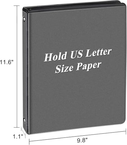 CIXILDTS 0.5-inch Round Ring Binder, Durable 1/2" 3 Ring Binder Fit Letter Size Paper, Black, 36-Pack - color: Black, size: 0.5", style: 36-Pack