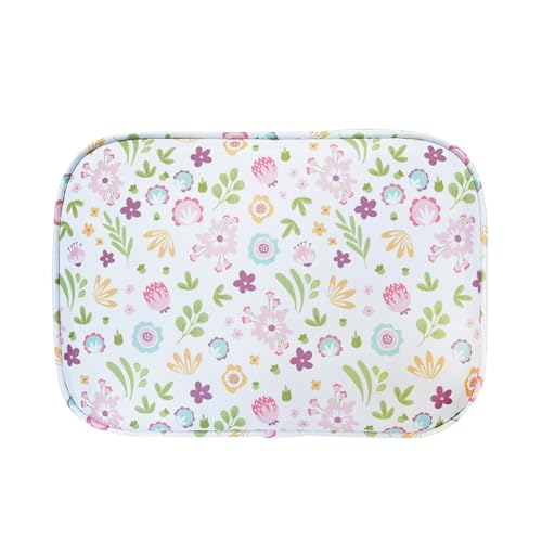 Insulated Kids Double Decker Lunch Bag Tote Pack for Girls Boys Toddler Kindergarten School Picnic Food Cooler Hot Water Ice with Strap Floral - color: Cute Flowers